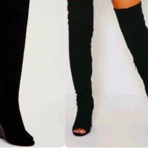 Torrid sexy over the knee wedge peep toe boots NWT